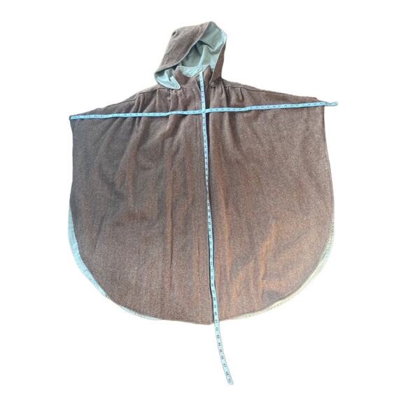 American Vintage 1960’s tweed reversible cape  removable hood made USA size med - Picture 11 of 12
